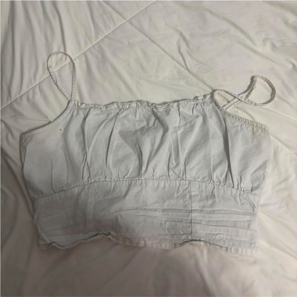 H&M White Spaghetti Strap Tank Top